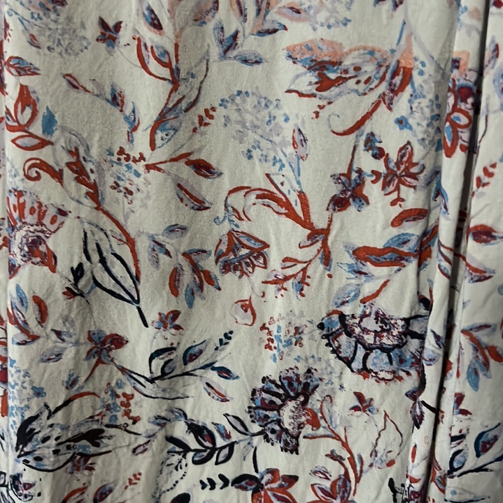 Ecote Urban Outfitters Gray Floral Babydoll Style 3/4 Sleeve Flowy Mini Dress - Picture 5 of 8